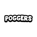 POGGERS BLACK LOGO STICKER