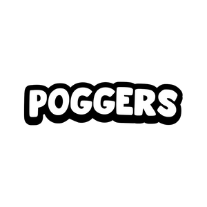 POGGERS BLACK LOGO STICKER